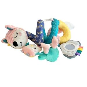 Infantino Pink Fox Go Gaga Spiral Car Seat Activity Toy, BPA Free , 0+ Months